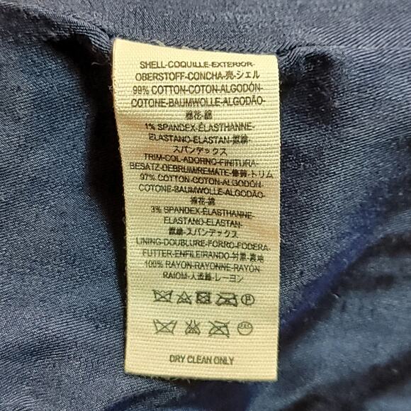 Free People Velvet Military Band Jacket Navy Blue Structured Statement Luxe S - Picture 13 of 14